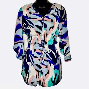 Yumi Kim Shorts Romper Multicolor Printed Small